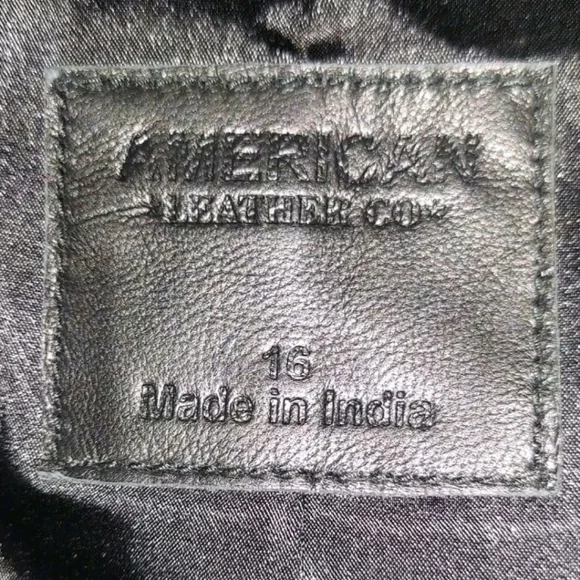 American Leather Co. Sz 16 Soft Leather Moto Jacket Black QVC Retail $319 - Picture 11 of 15